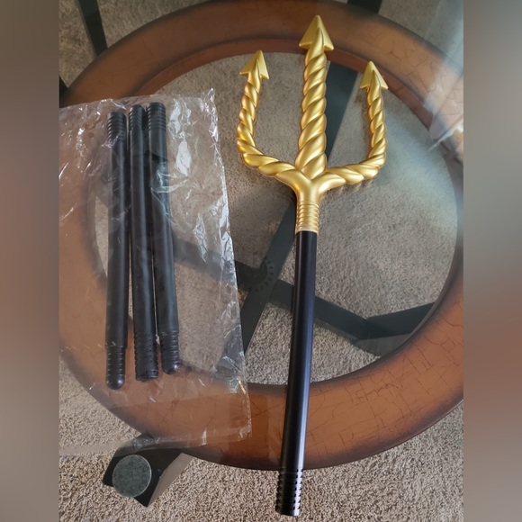 Triton Greek Roman God Weapon Prop Mermaid Aquaman Costume-Adjustable Height - Picture 2 of 6